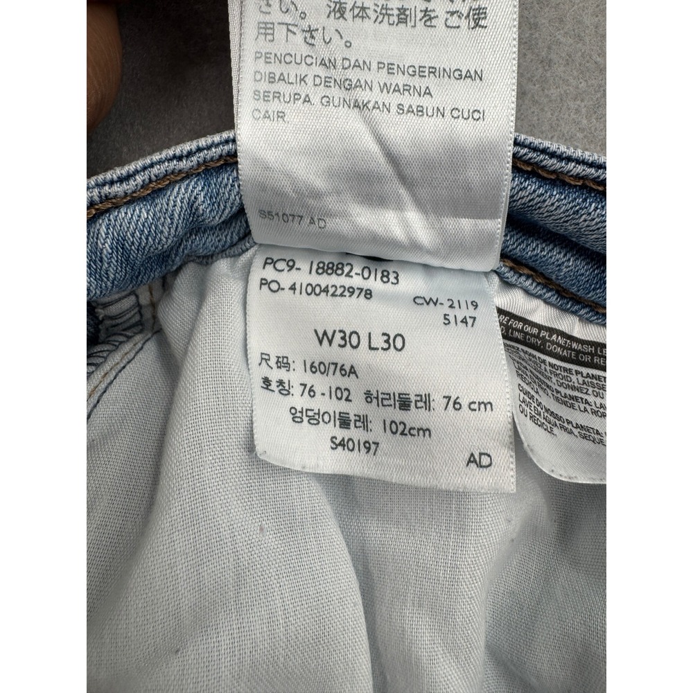 Levis 721 High Rise Skinny Jeans Womens 30x30 Light Wash Blue Denim Stretch - Picture 6 of 14